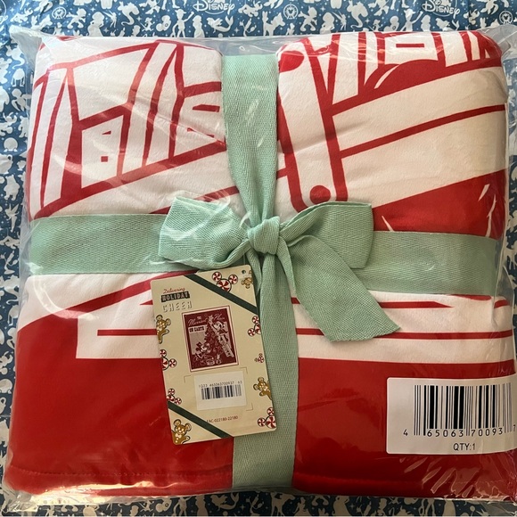 NWT Disney Mickey and Minnie Mouse Holiday Cozy Fleece Throw Blanket 50x60 - Picture 2 of 5